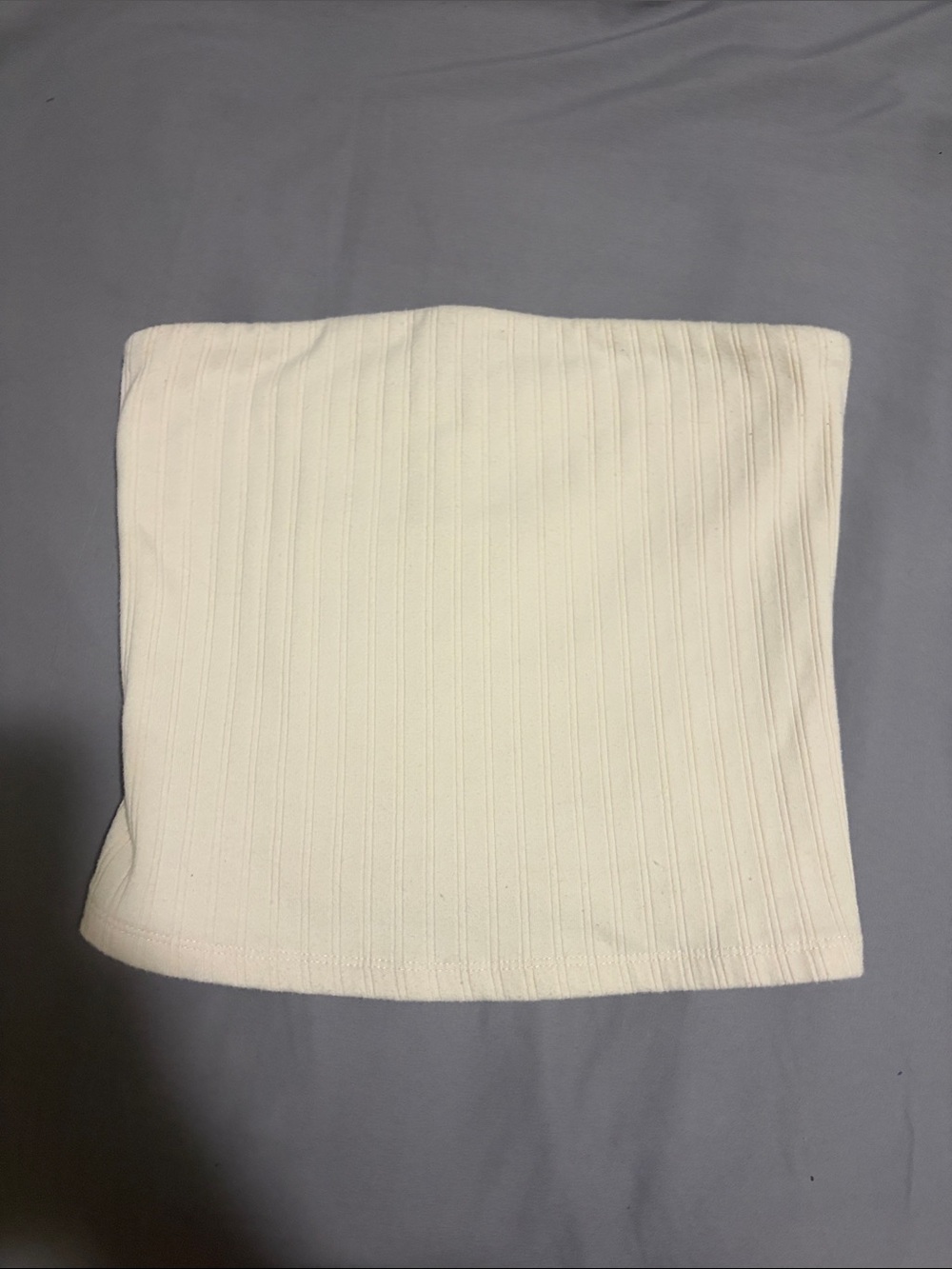 Women's Ribbed Cream Tube top
